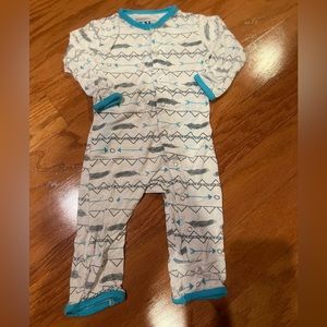 Kickee Pants Footless Onesie Coverall- size 3-6 months
